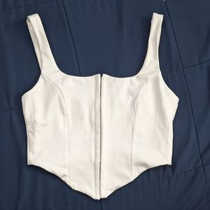 White corset top